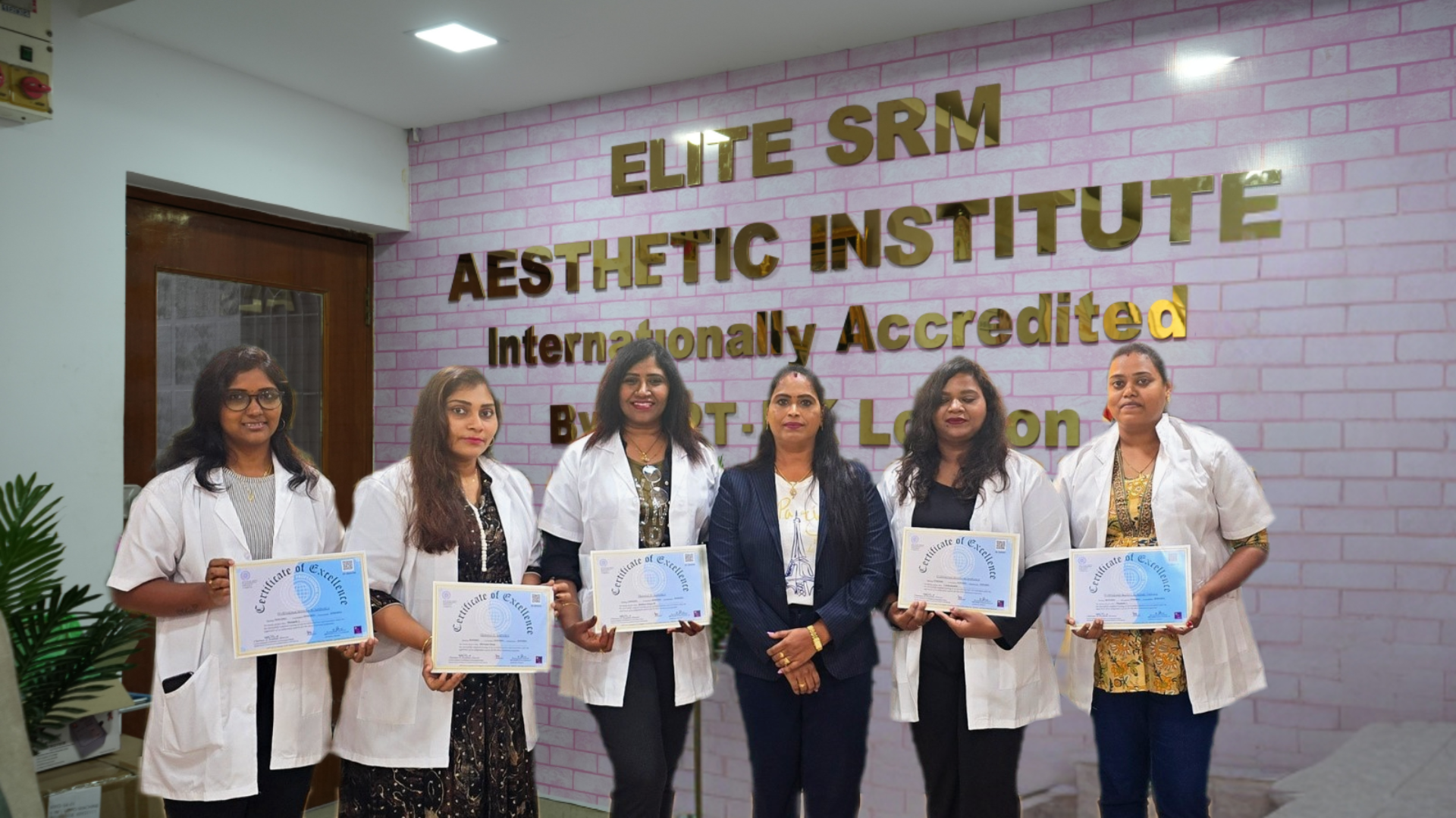 Elite SRM aesthetic institute Certifications